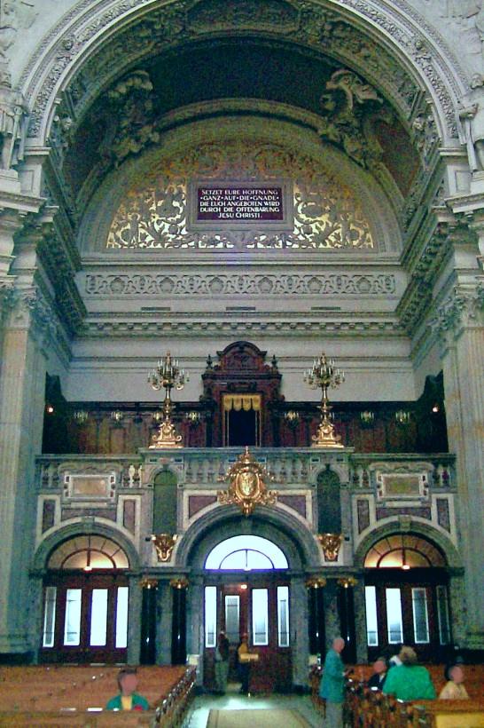 Die Kaiserloge oberhalb vom Eingang zur Predigtkirche.