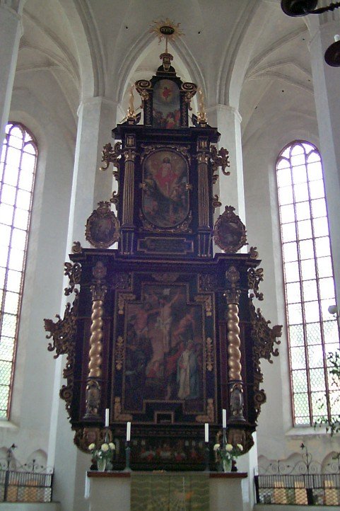 Altaraufsatz im Chorraum der St. Nikolai-Kirche Luckau.