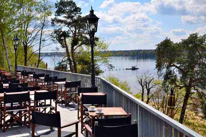 Blick zum Strandbad Wannsee.