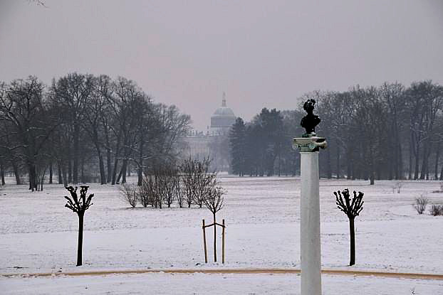 Sicht von der Schlossterrasse zum Neuen Palais